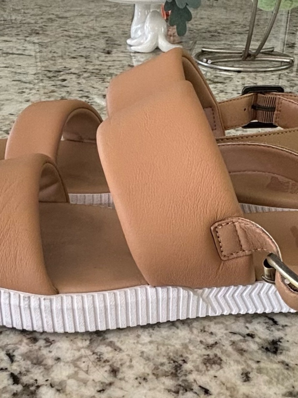 Size 8.5 Sorel Tan Double-Band Slingback Sandals - Picture 3 of 6